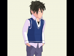 schoolboy anime character 3D Model
