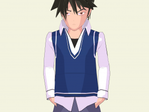schoolboy anime character 3D Model