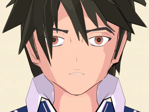 schoolboy anime character 3D Model