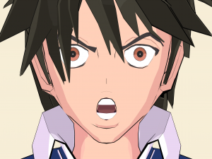 schoolboy anime character 3D Model