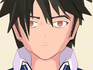 schoolboy anime character 3D Model