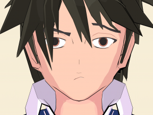 schoolboy anime character 3D Model