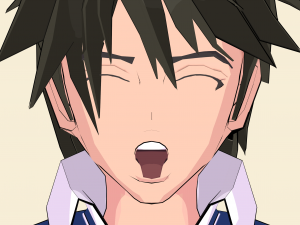 schoolboy anime character 3D Model