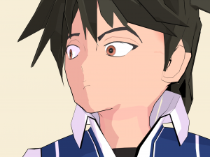 schoolboy anime character 3D Model