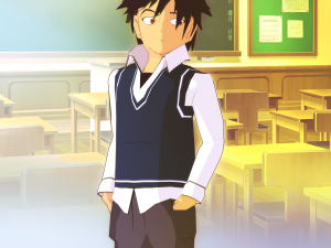 schoolboy anime character 3D Model