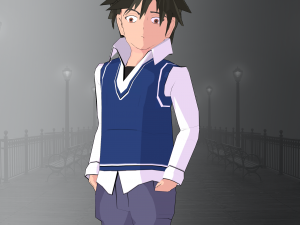 schoolboy anime character 3D Model