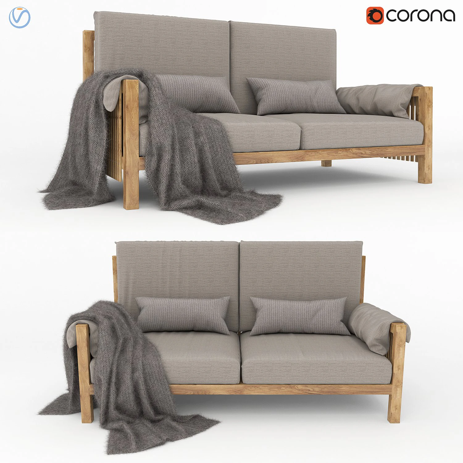 sofa 3D Model .c4d .max .obj .3ds .fbx .stl .blend 