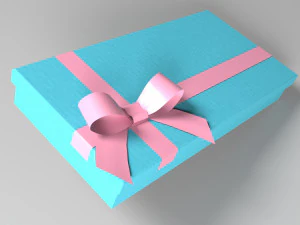 christmas gift box set 3D Model