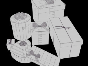christmas gift box set Modelo 3D