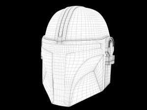 star wars mandalorian helmet 3D Model