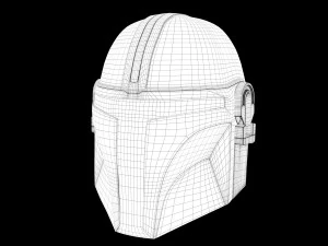 star wars mandalorian helmet 3D Model