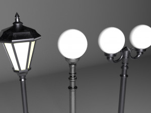 street lantern set 3D Model