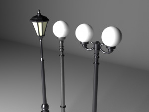street lantern set 3D Model
