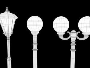 street lantern set 3D Model