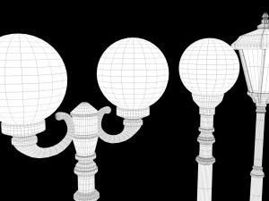 street lantern set 3D Model