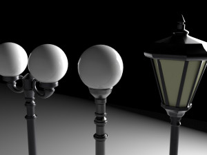 street lantern set 3D Model