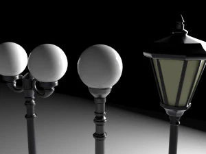 street lantern set 3D Model