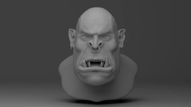 kepala orc Model 3D .c4d .max .obj .3ds .fbx .stl .blend 