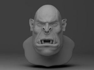 orc head Modello 3D
