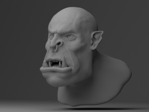 orc head Modello 3D