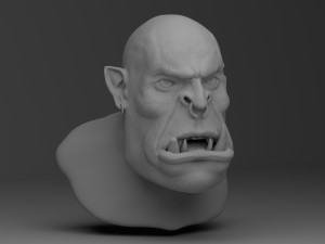 orc head Modello 3D