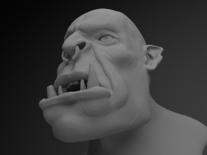 orc head Modello 3D
