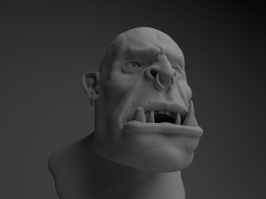 orc head Modello 3D