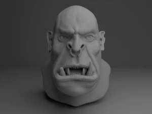 kepala orc Model 3D