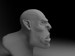 orc head Modello 3D