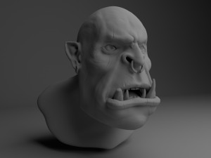 orc head Modello 3D