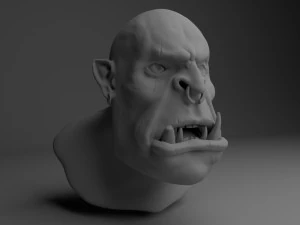 kepala orc Model 3D