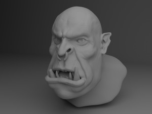 orc head Modello 3D