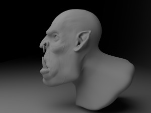 orc head Modello 3D