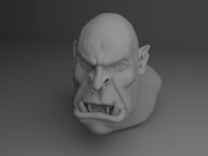 kepala orc Model 3D