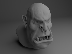 orc head Modello 3D