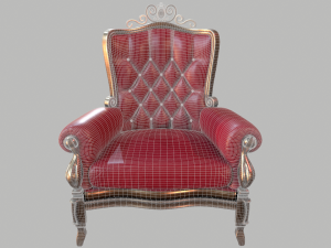 antique chair Modello 3D