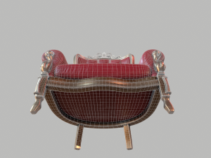 antique chair Modello 3D