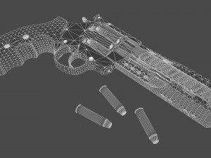 korth nxr 44 magnum revolver 3D Модель