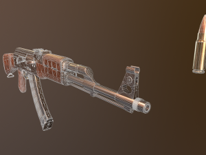 akm rifle 3D Модель