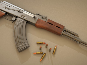 akm rifle 3D Model