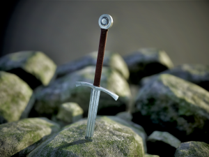 the sword in the stone 3D Model