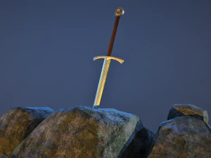 the sword in the stone 3D Model