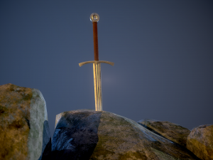the sword in the stone 3D Model