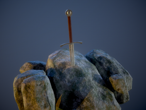 the sword in the stone 3D Model
