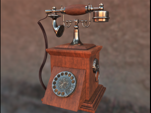 old vintage phone 3D मॉडल