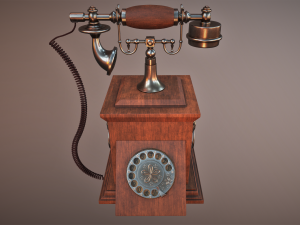 old vintage phone Modelo 3D