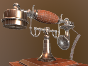 old vintage phone Modelo 3D