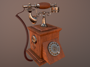 old vintage phone Modelo 3D