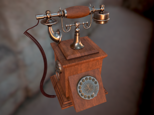old vintage phone Modelo 3D