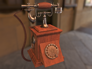 old vintage phone Modelo 3D